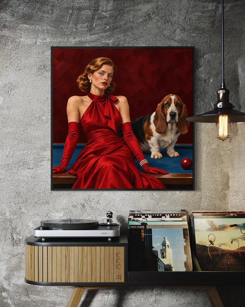 Bassett Hound Art Print | “Right On Cue”