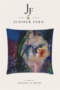 Blue Floral Abstract Cushion - Sylvan Meridian