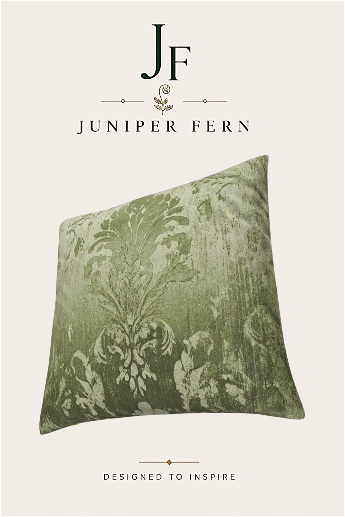 Green Sage Damask Cushion