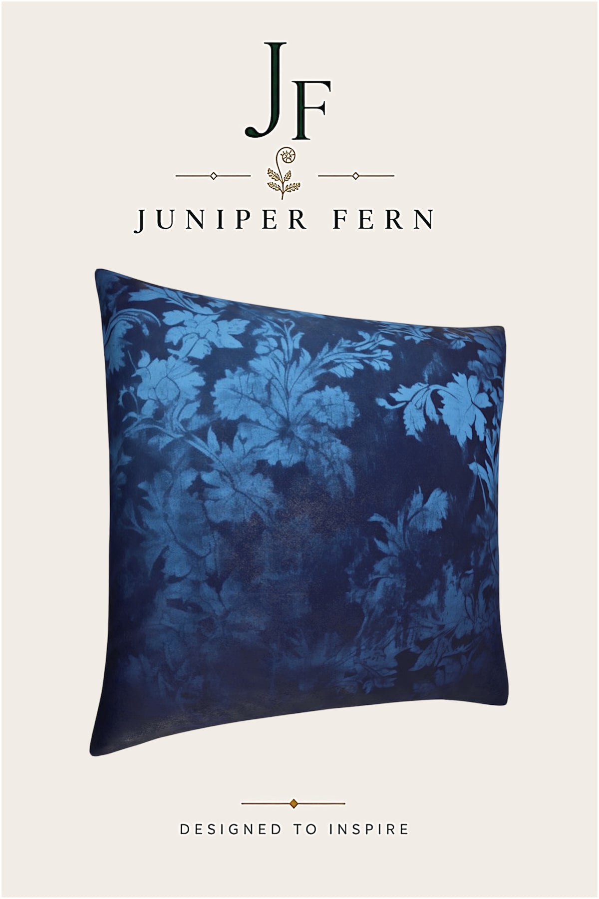 Blue Floral Cushion