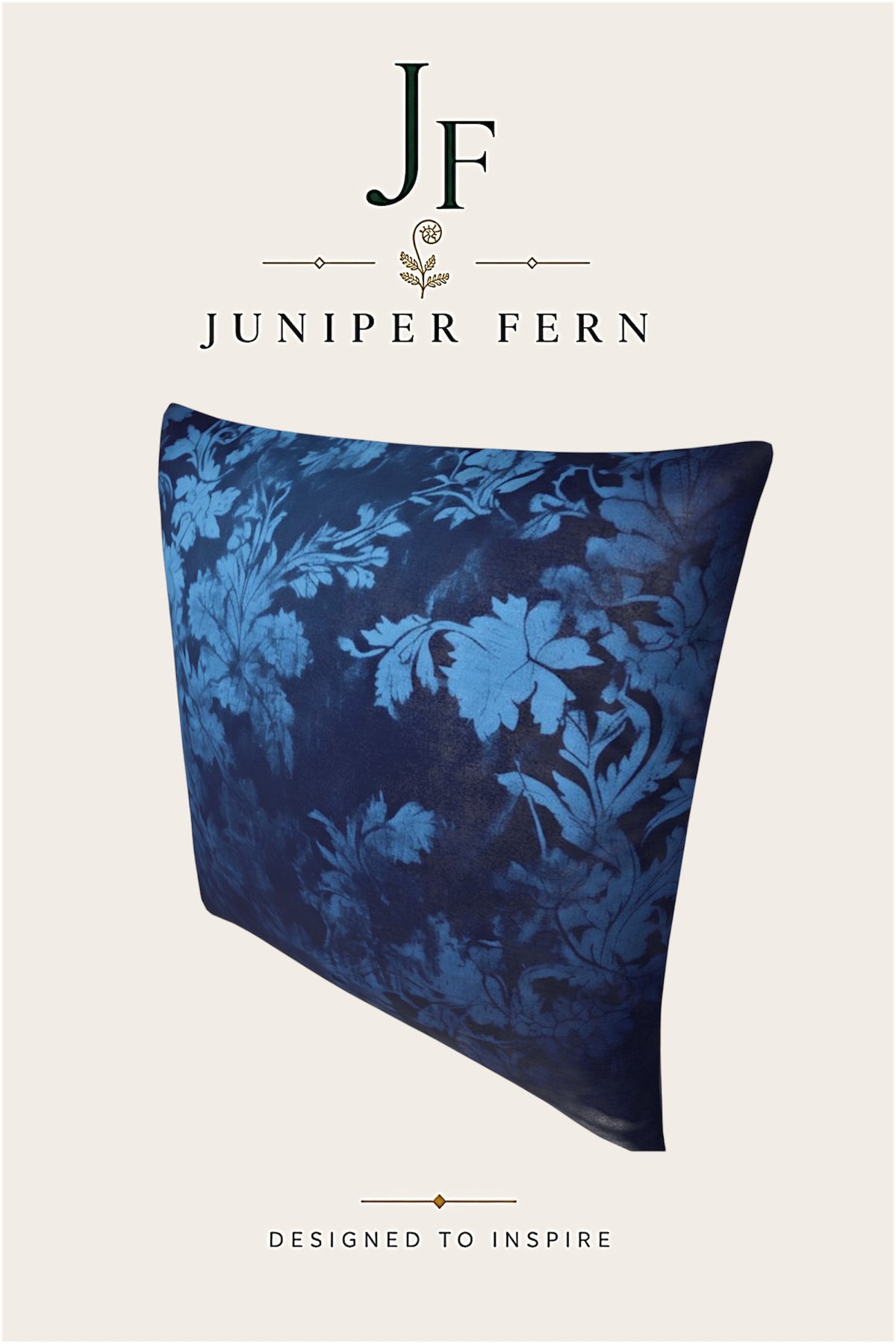 Blue Floral Cushion
