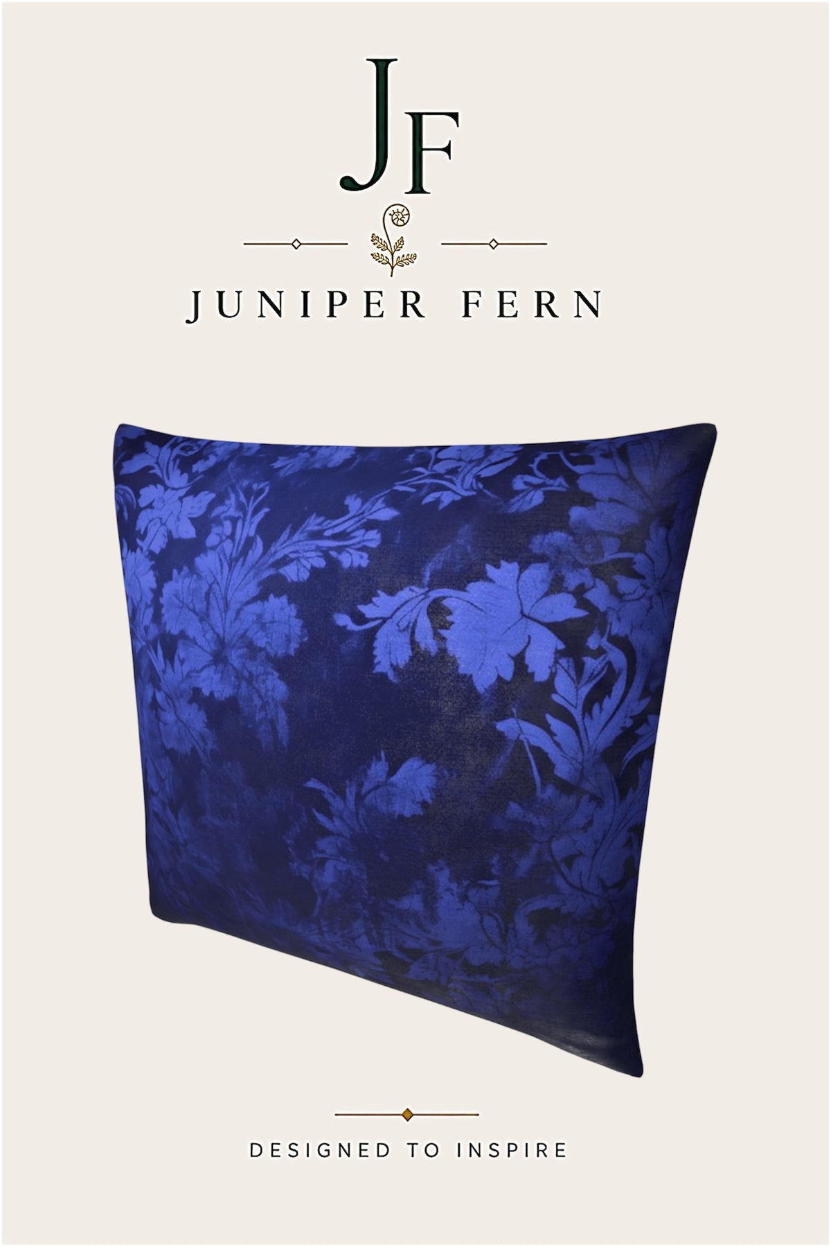 Indigo Floral Cushion