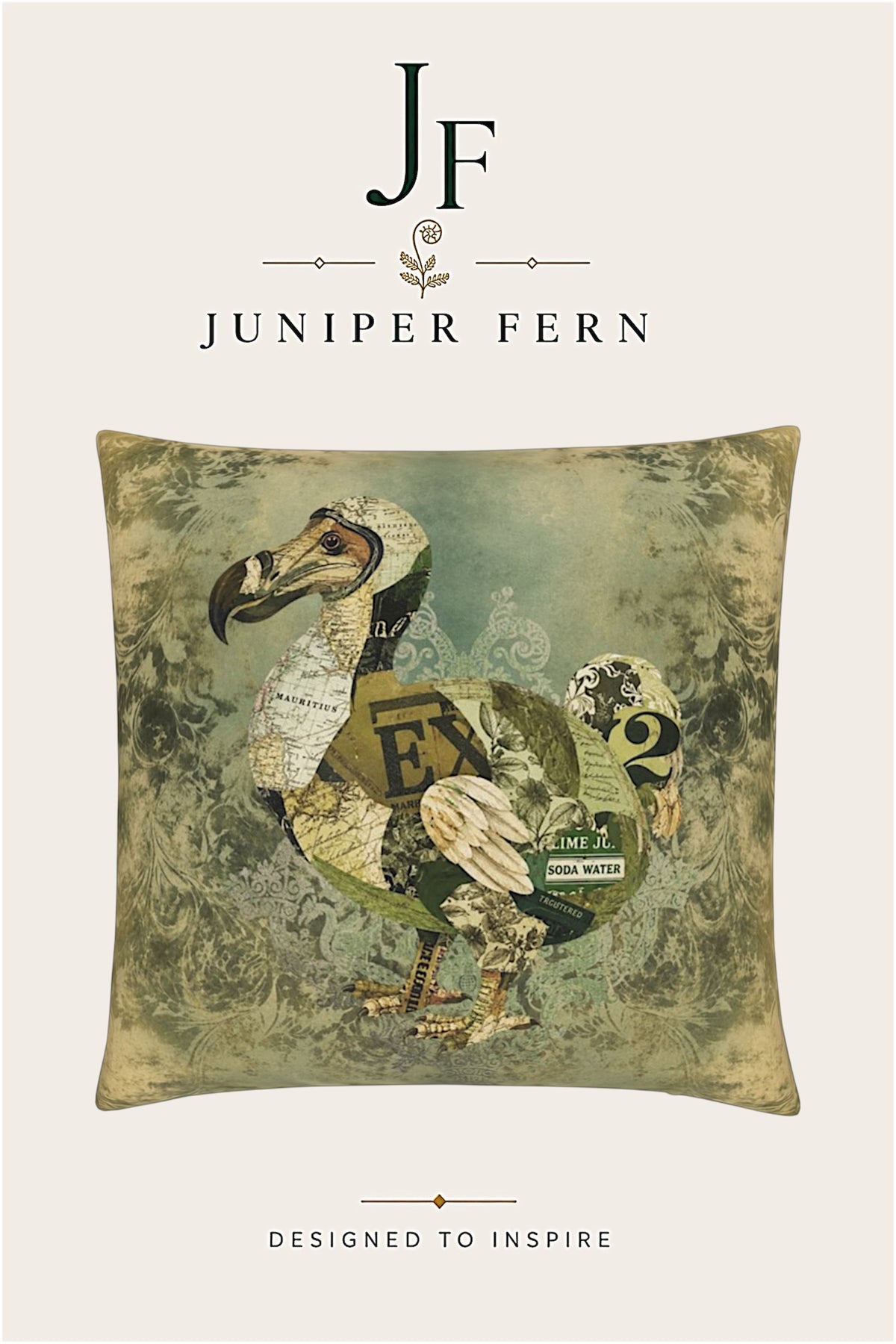 Green Khaki Dodo Cushion