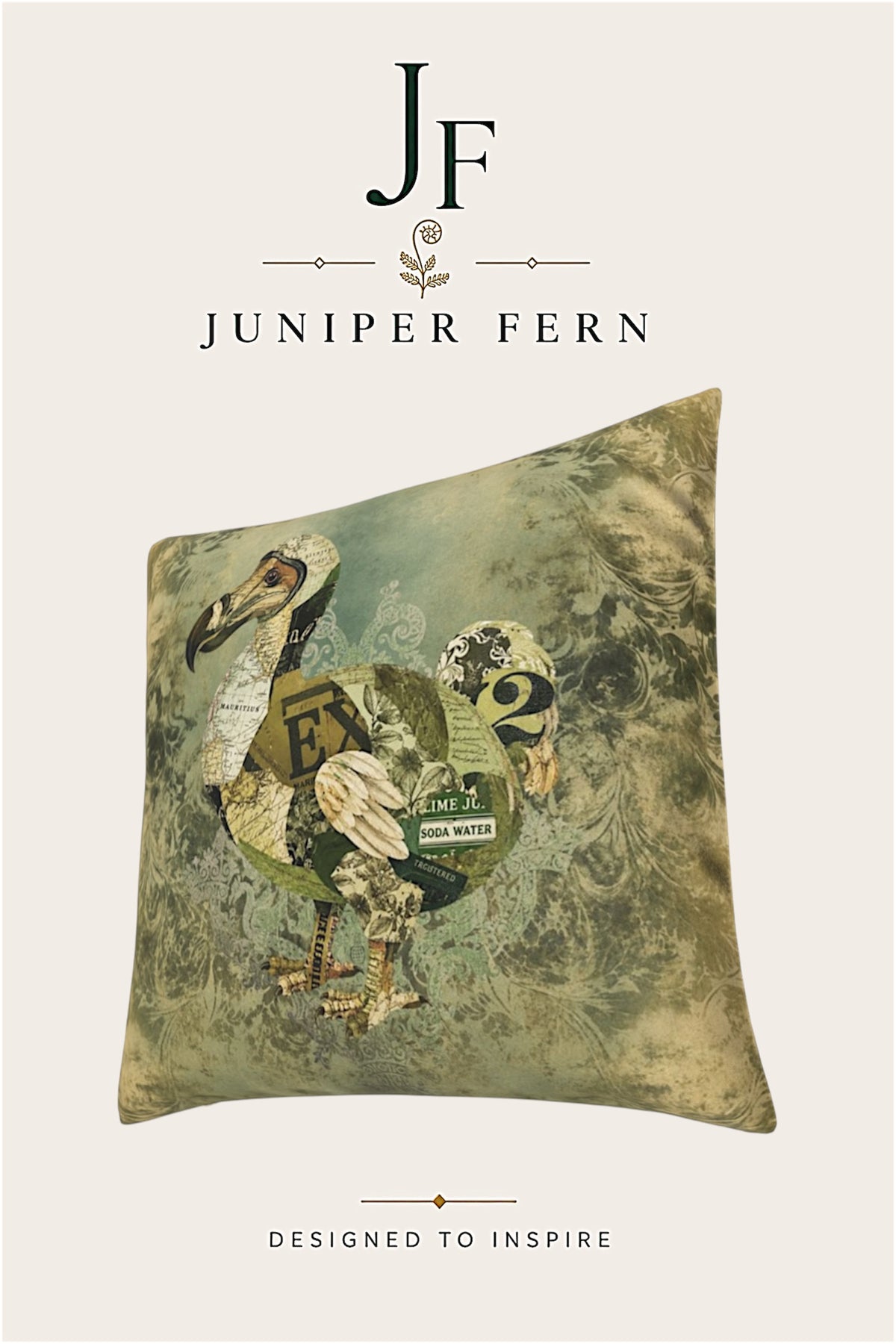 Green Khaki Dodo Cushion