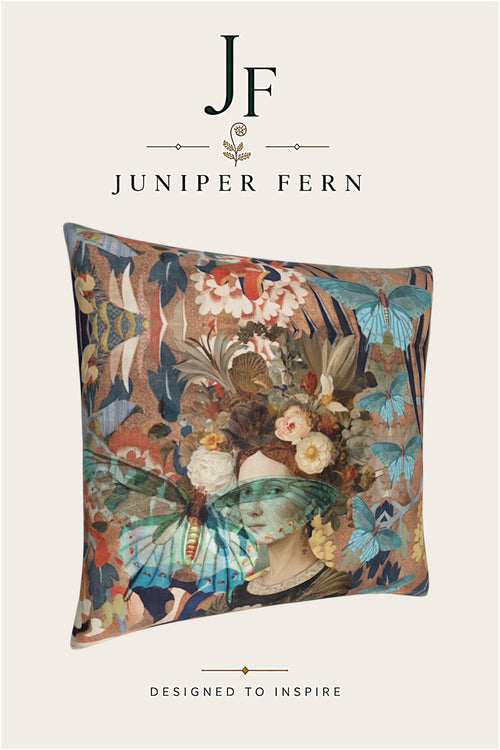 Blue Butterfly Maiden Cushion - Butterfly Veil