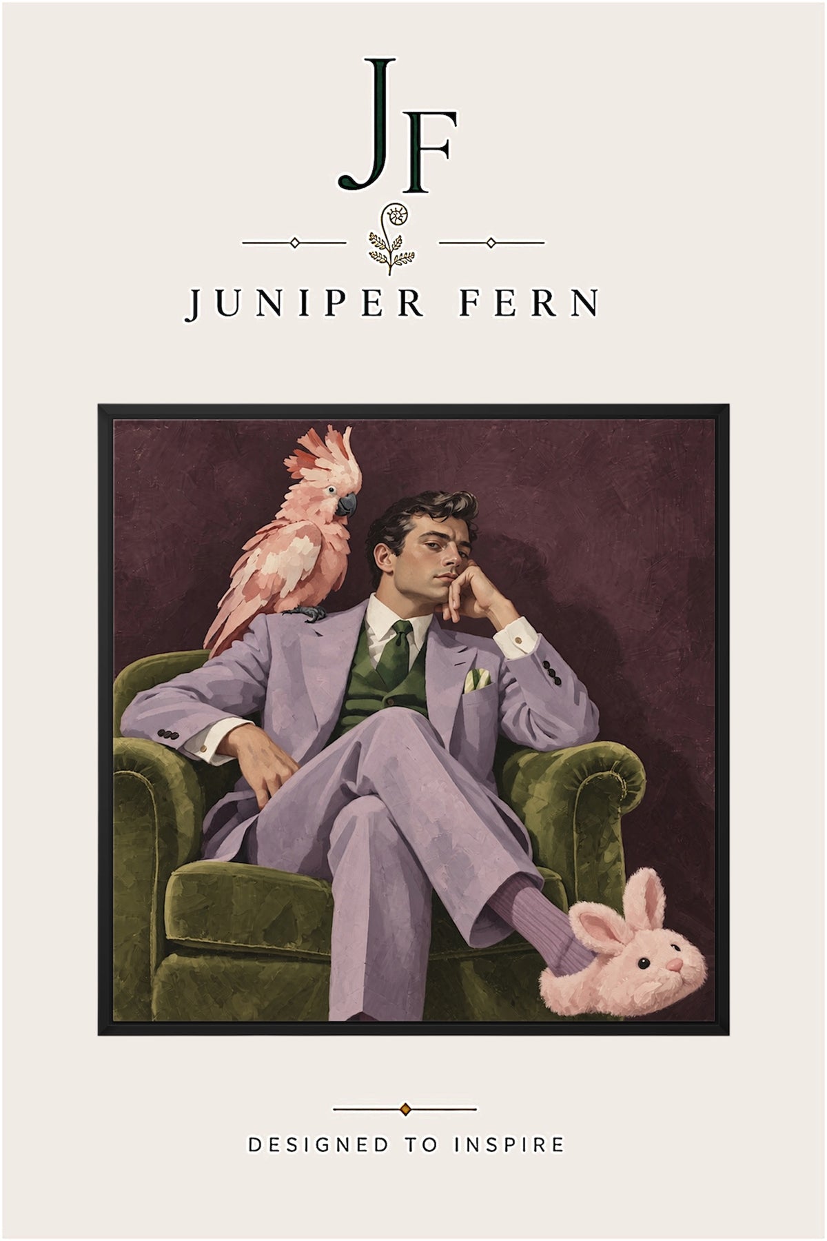 Man with Pink Slippers Art Print | “Bond ‘00’ Bond”