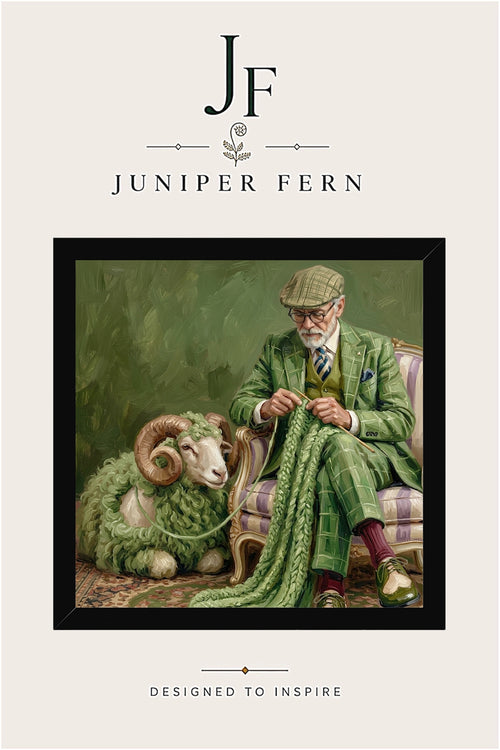 Moss Green Ram Art Print | “Totes Green”