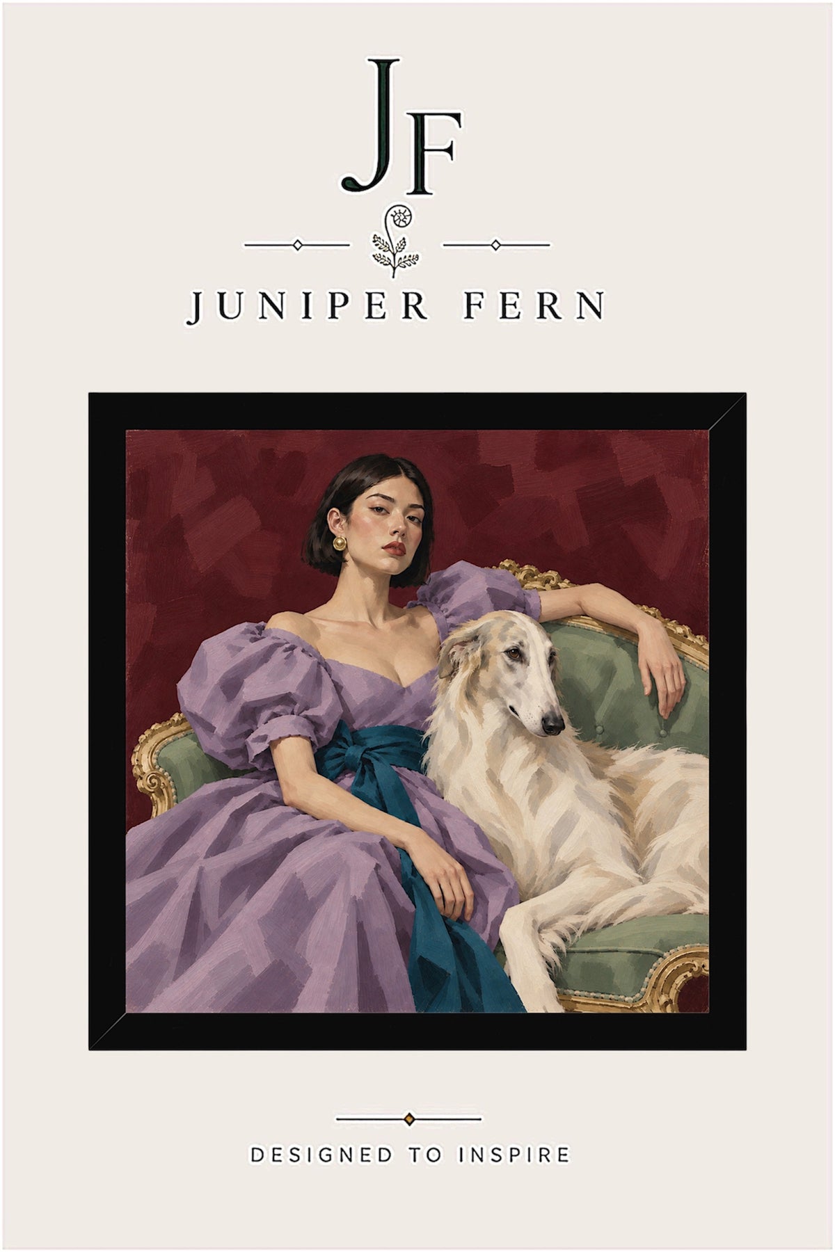 Woman with Borzoi Art Print | “Long Story Short”