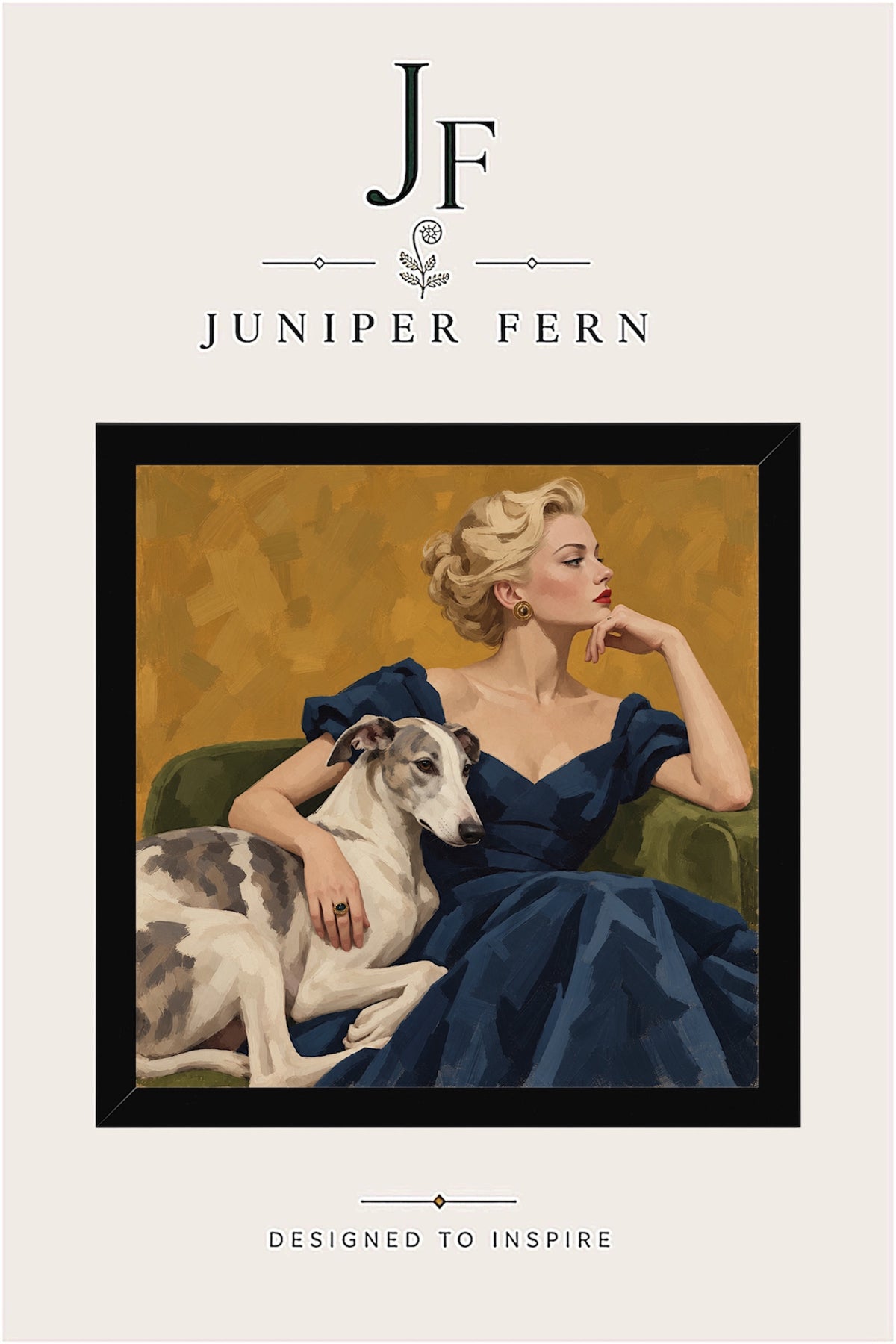 Woman with Whippet Art Print | “Like A Whippet”