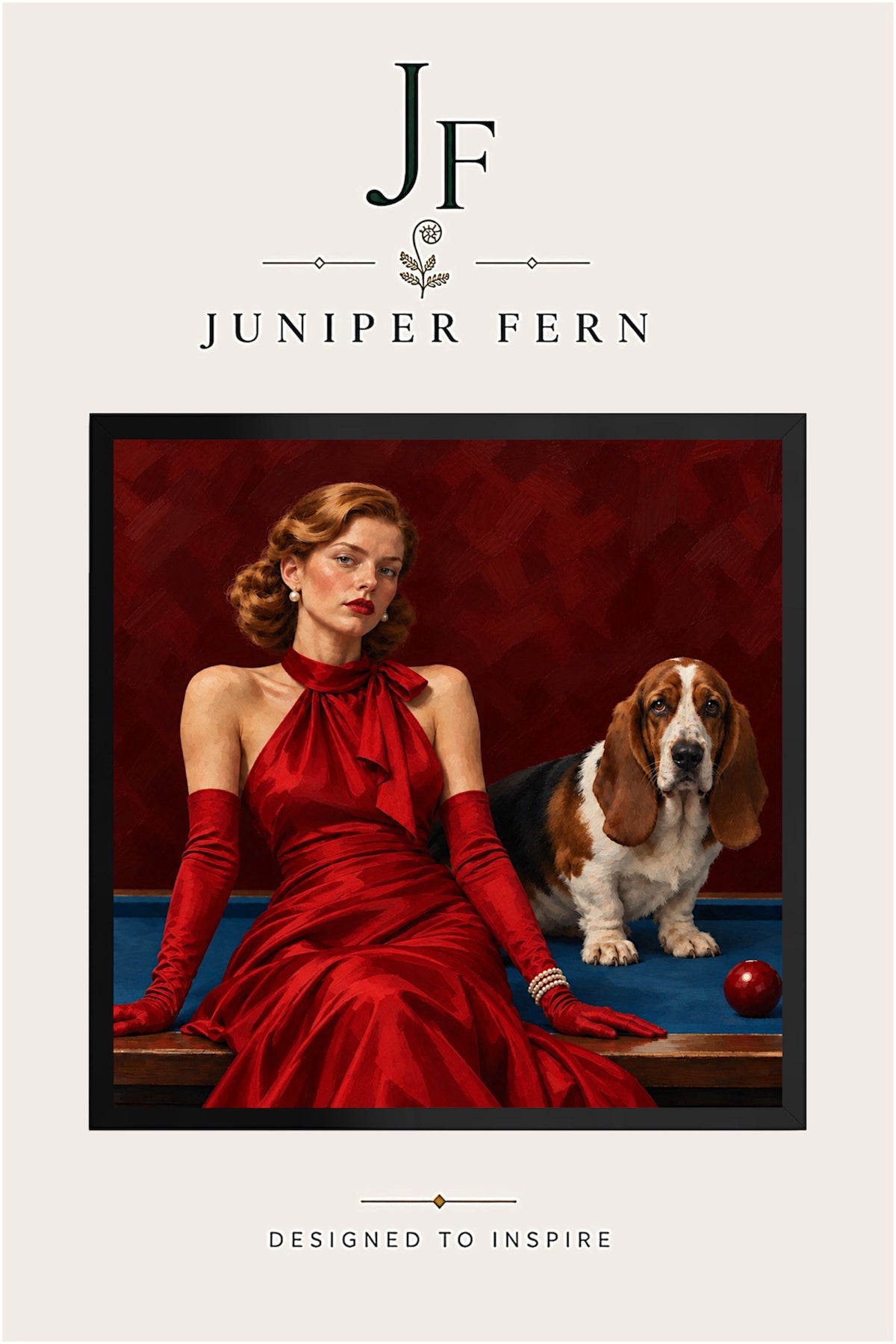 Bassett Hound Art Print | “Right On Cue”