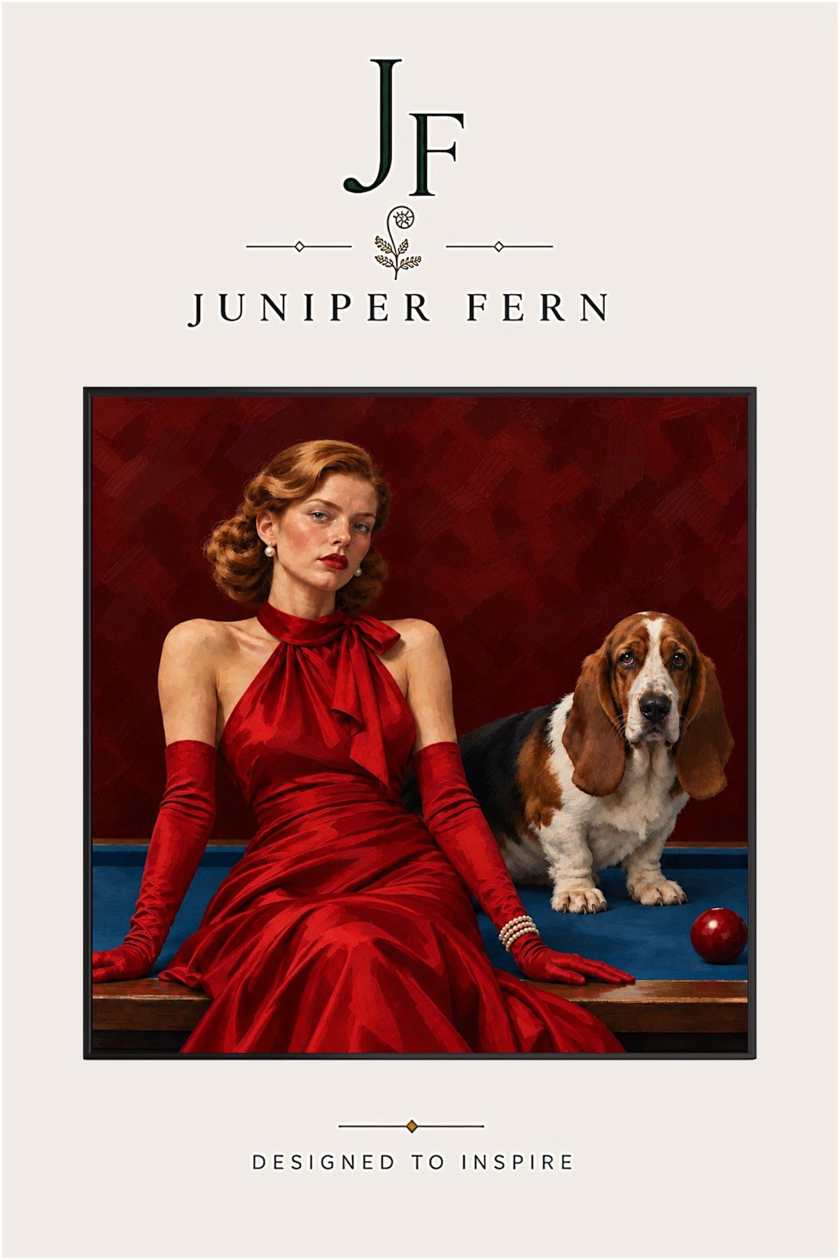 Bassett Hound Art Print | “Right On Cue”